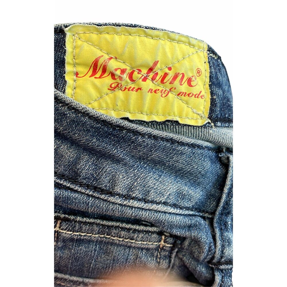 Machine Nouvelle Mode Distressed Destroyed Rhinestone Jeans - Picture 7 of 8